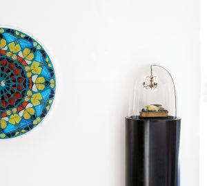 Damien Hirst’s "Psalm 126: In convertendo", 2008, and Polly Morgan’s "To every Seed His Own Body", 2007.