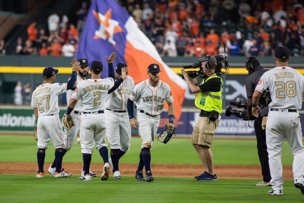 After all the early banner drama, the Astros almost ho-hum celebrated another win and a 4-1 start.