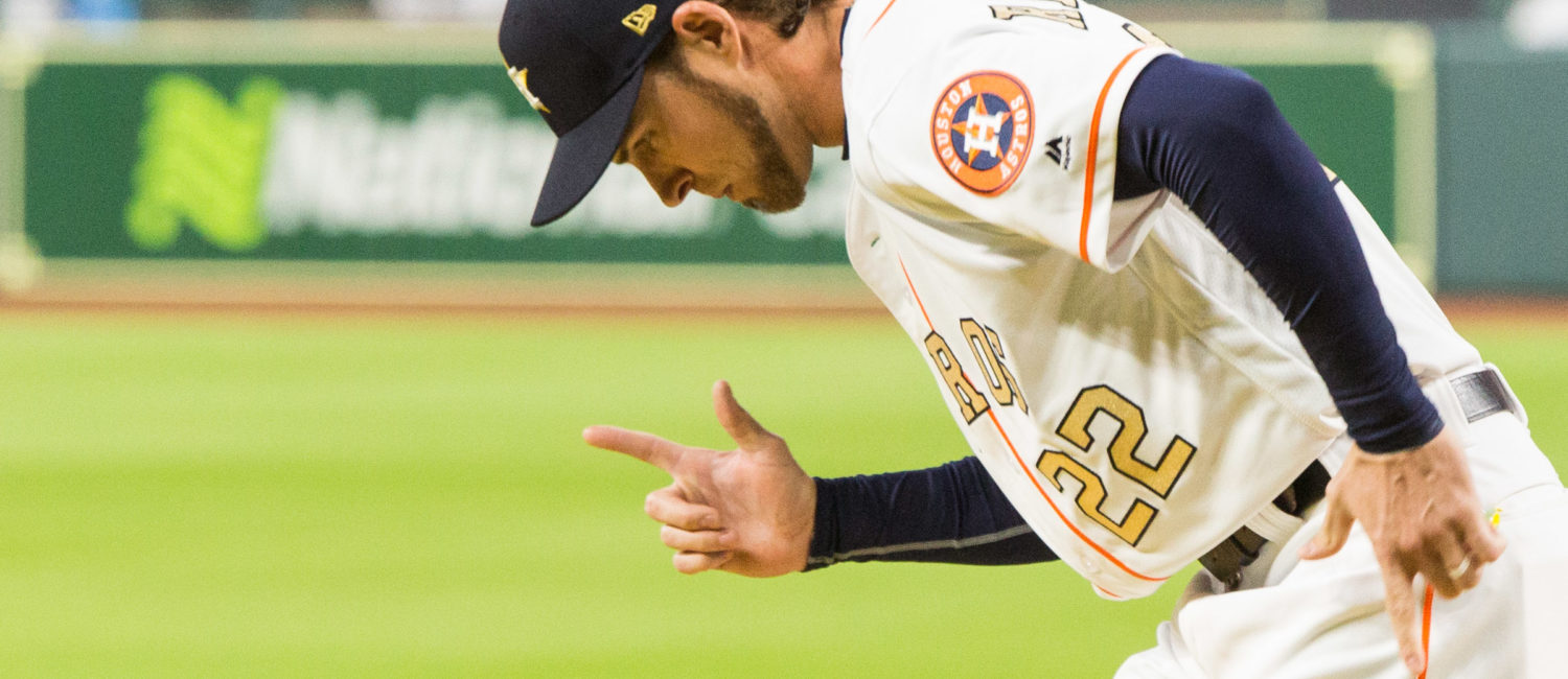 Houston Astros outfielder Josh Reddick made sure to add his style to the ring moment.