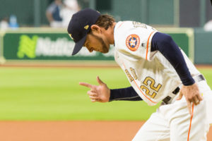 Houston Astros outfielder Josh Reddick made sure to add his style to the ring moment.