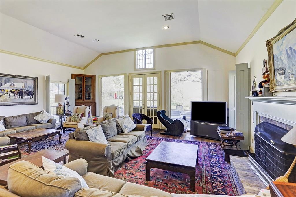 The living rooms feature tall ceilings, opening up the space. 