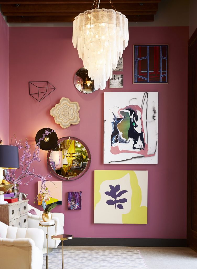 Arteriors lighting and accessories. Artwork from Galleri Urbane, carpet from Clifton Carpets & Home