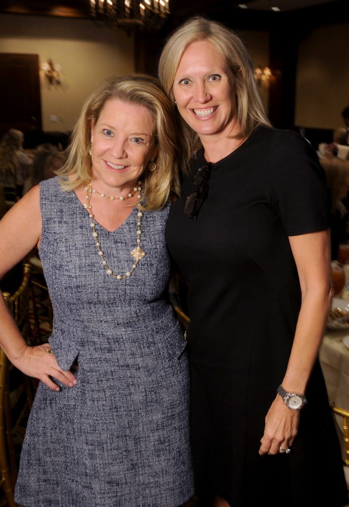 Elizabeth Vail and Pam Lewis at the 17th Annual Butterfly Luncheon at The Houstonian Wednesday April 4,2018. (Dave Rossman Photo)
