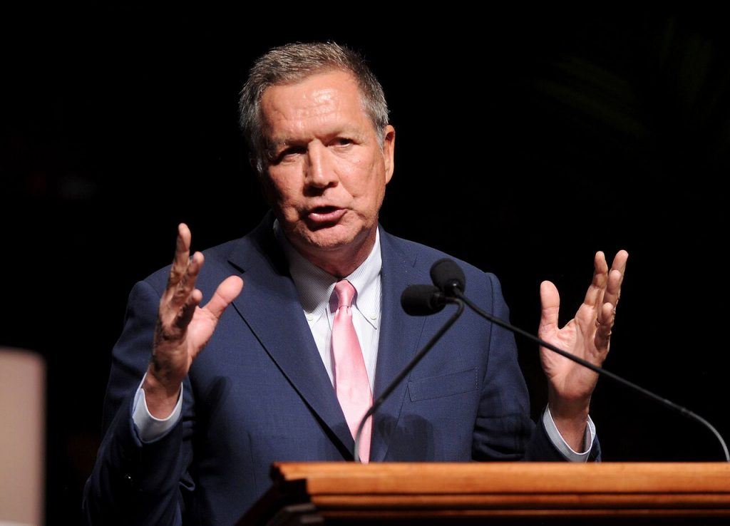 Ohio governor John Kasich has written four books. (Photo by Dave Rossman.)