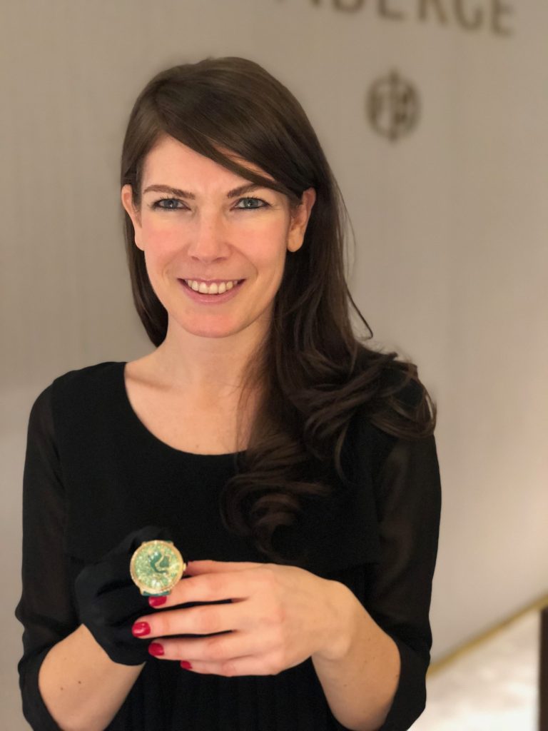 Fabergé director of timepieces Aurélie Picaud with the Lady Libertine