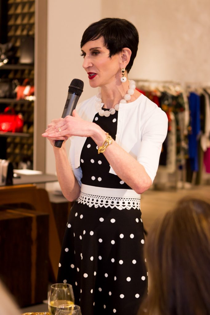 Fashion/society author Amy Fine Collins jets into Houston for a glam book signing night at Tenenbaum Jewelers.