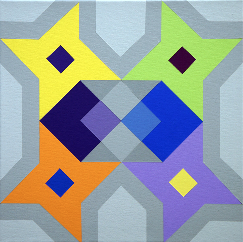 Fariba Abedin's "Geometry #183," 2017. The artist draws upon her heritage as an Iranian-American in creating her canvases. (Silver Street, Studio 303)