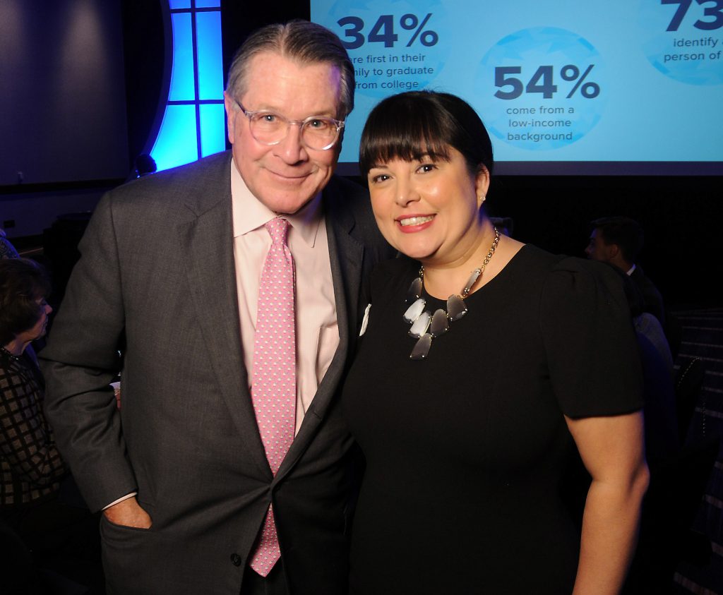 Ben Guill and Tiffany Needham at the Teach For America "Realizing One Day" 2018 Benefit Dinner at the Royal Sonesta Hotel Thursday March 29,2018. (Dave Rossman Photo)