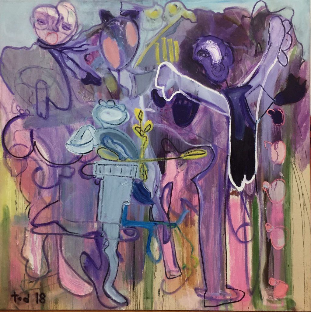 Tod Bailey's "Cupid and Carny Barker (Chiffon Cakes and Puckerstrings)," 2018 (Spring Street, Studio 111)