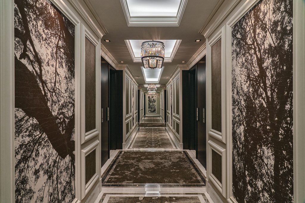 The Post Oak Hotel's hallways are anything but hotel ordinary.