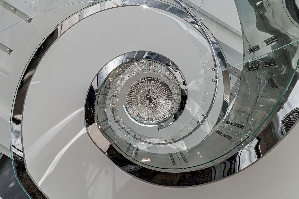 The Post Oak Hotel has one of the most dramatic stairways in Texas.