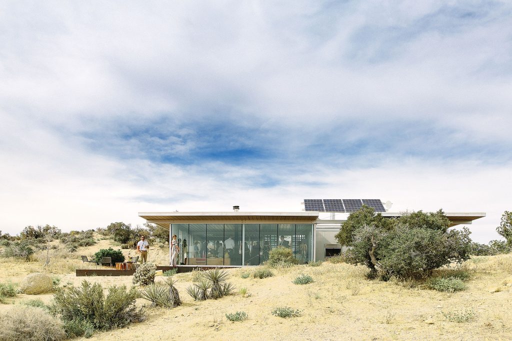 The modernist home that served as lodging and wedding HQ. (Photo by Mary Costa)