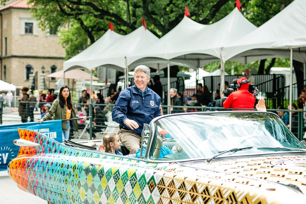 Judge Ed Emmett as part of the Harvey Heroes brigade