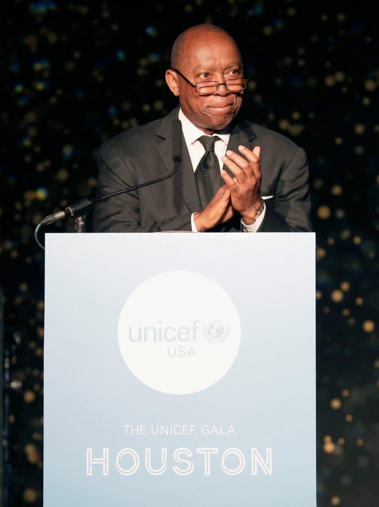 Mayor Sylvester Turner at UNICEF Gala at the Post Oak Hotel, 2018 