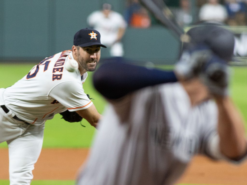 Astros ace Justin Verlander can seemingly tower over hitters. 