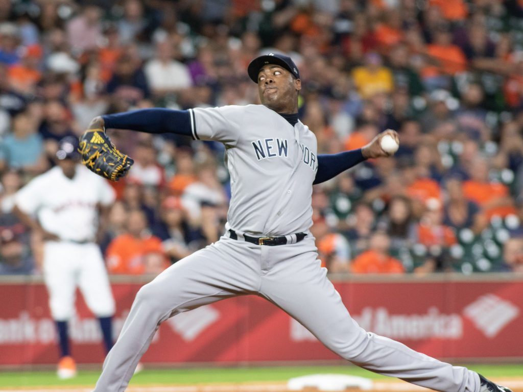 New York Yankees closer Aroldis Chapman kept throwing fastballs to Jose Altuve.