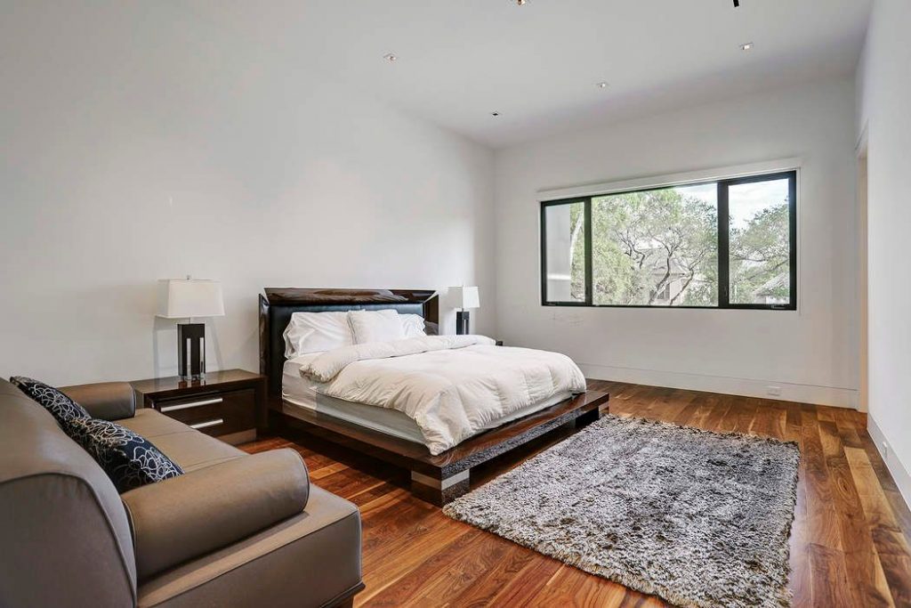 The bedrooms feature bespoke closets. 