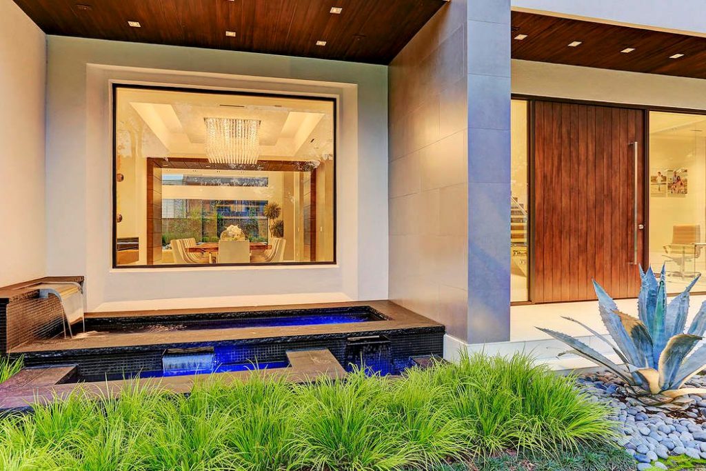 The heated spa makes for a relaxing space outdoors. 