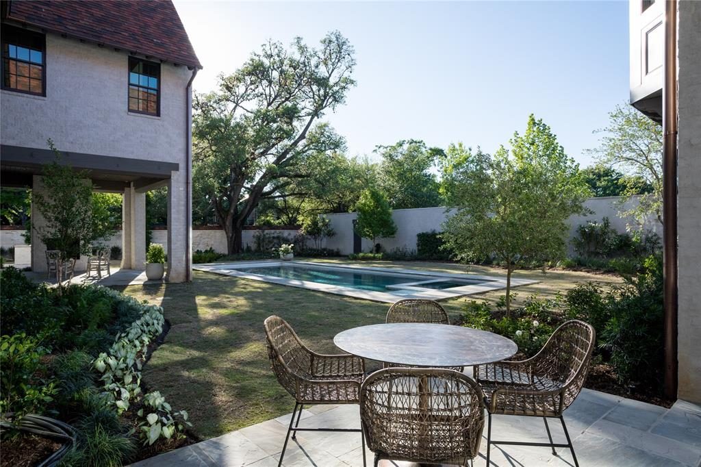 The rear yard has scenic views. 