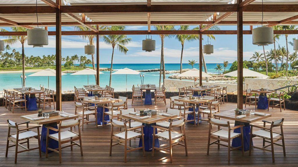 The restaurant boasts a new line-to-table program, with the freshest daily catch. 