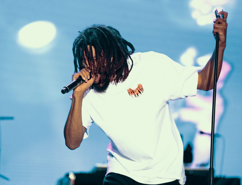 J. Cole on stage at JMBLYA