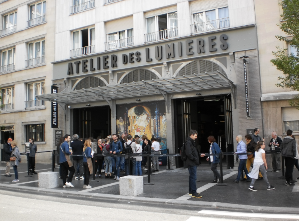 The new Atelier des Lumieres (Studio of Lights) digital aret center in Paris.