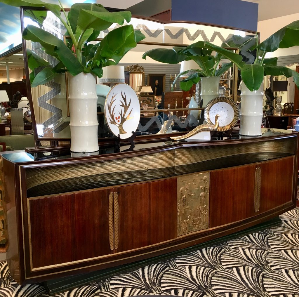 This rare and magnificent Vittorio Dassi for Consorzio Esposizione Mobili Cantù buffet is one of the showstoppers from Rosmarin's estate.