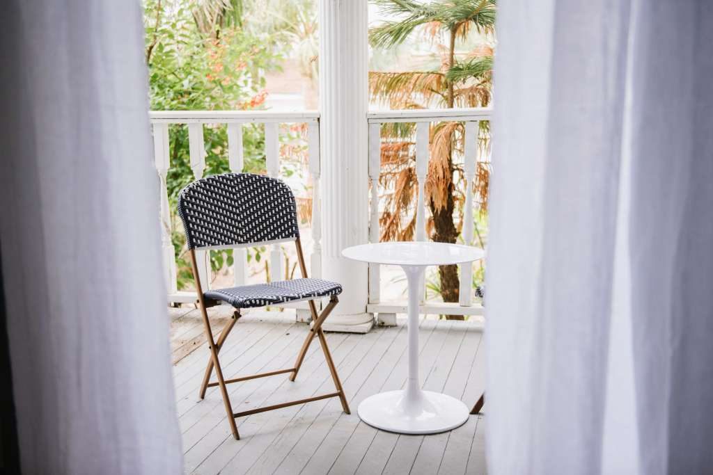 The Governor's balcony lets the breezy sea air in. 