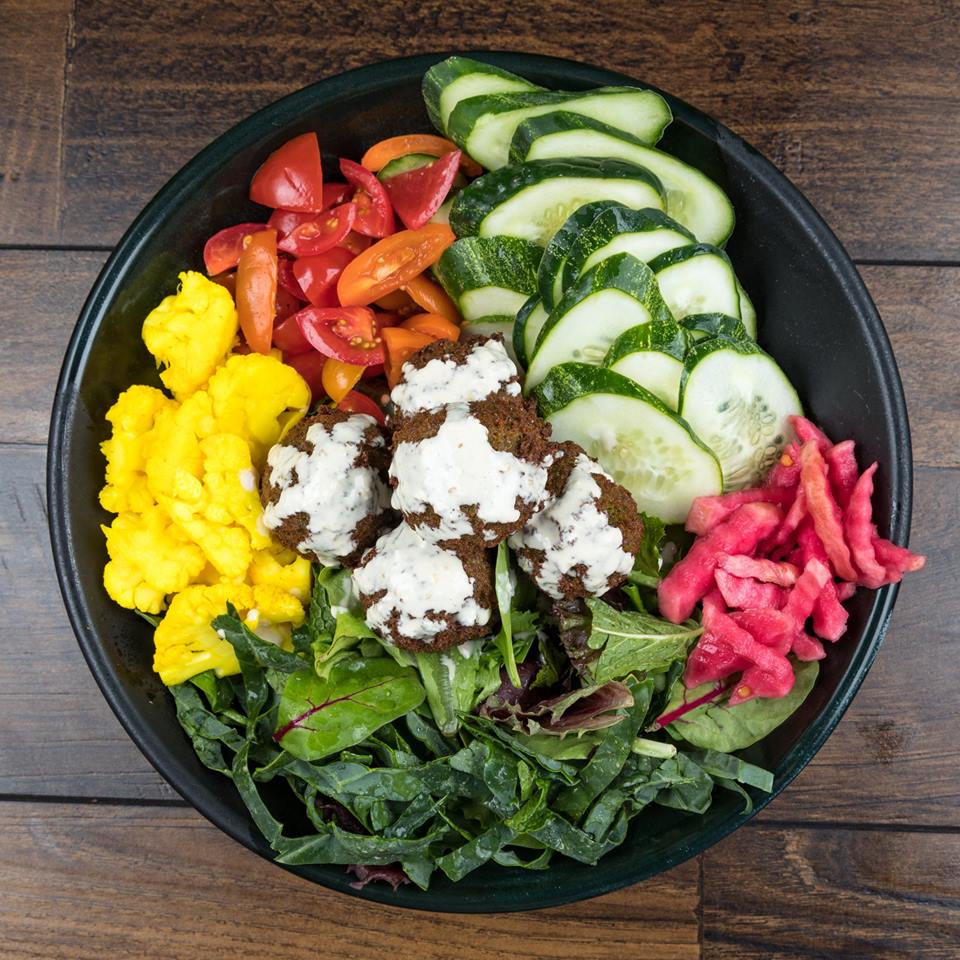 Oddball Eats brings their A-game with falafel and garlic feta fries. 