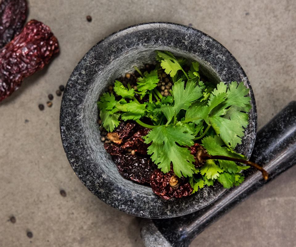 Their signature Sinaloa sauce is made with dried Achiote chilies, peppercorns and Mexican herbs. 