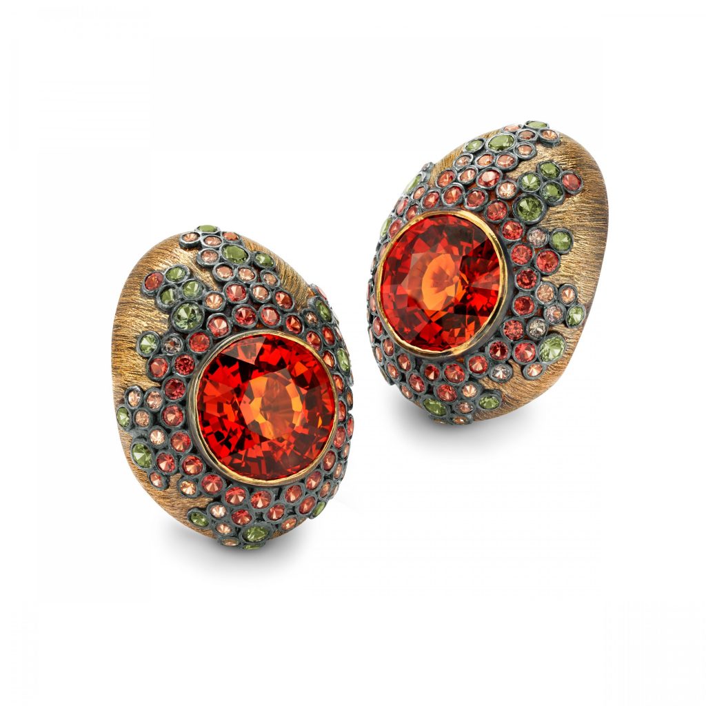 Orange Spessarite Earrings
