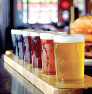 An array of beer flights offered at half price on Father's Day at Thirsty Lion Gastropub and Grill