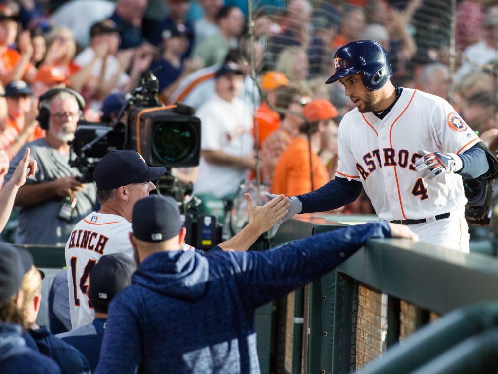 George Springer hit the 22nd leadoff home run of his young career, but it wasn't enough on Sunday Night Baseball.
