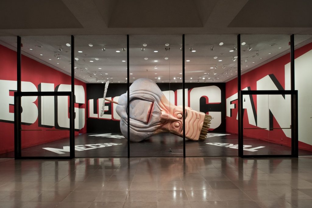 Wayne White's "Big Lectric Fan to Keep Me Cool While I Sleep," 2009, at Rice Gallery