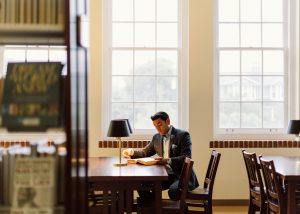 Mister McKinney at The African American Library at the Gregory School. (Photo by Max Burkhalter)