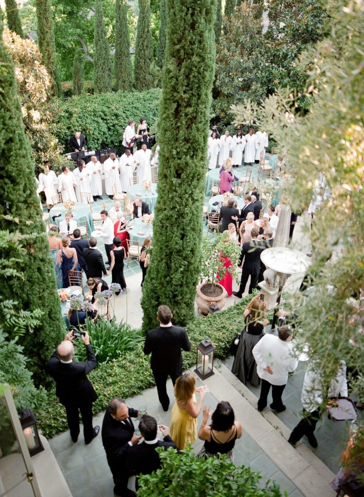 The entire wedding took place in the her mother's, Renvy Pittman, Mediterranean-style home that used to belong to Cher and the late Sonny Bono. (Photo by Jose Villa)