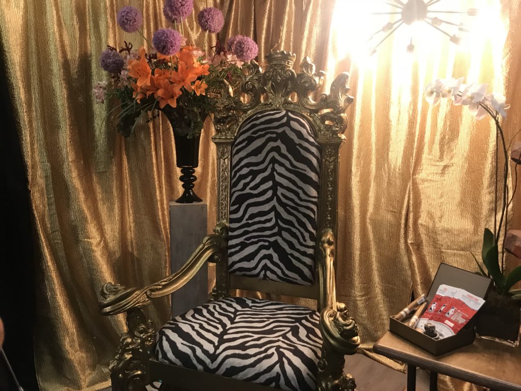 This is the throne that awaited Dennis Rodman in Houston. (Photo by Chris Baldwin.)