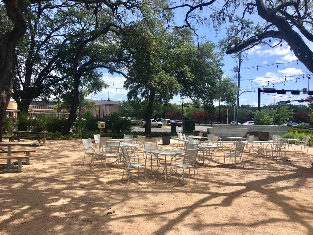 The restaurant sits in a yellow house on Evelyn's Park's five acres. 