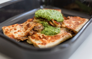 fusion eats mushroom quesadilla