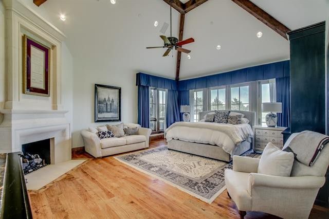 Six bedrooms are spread across the sprawling mansion. 