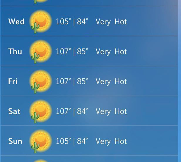 In case you couldn't tell it's "very hot"--@calcallender