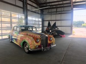 saint arnold car closeup