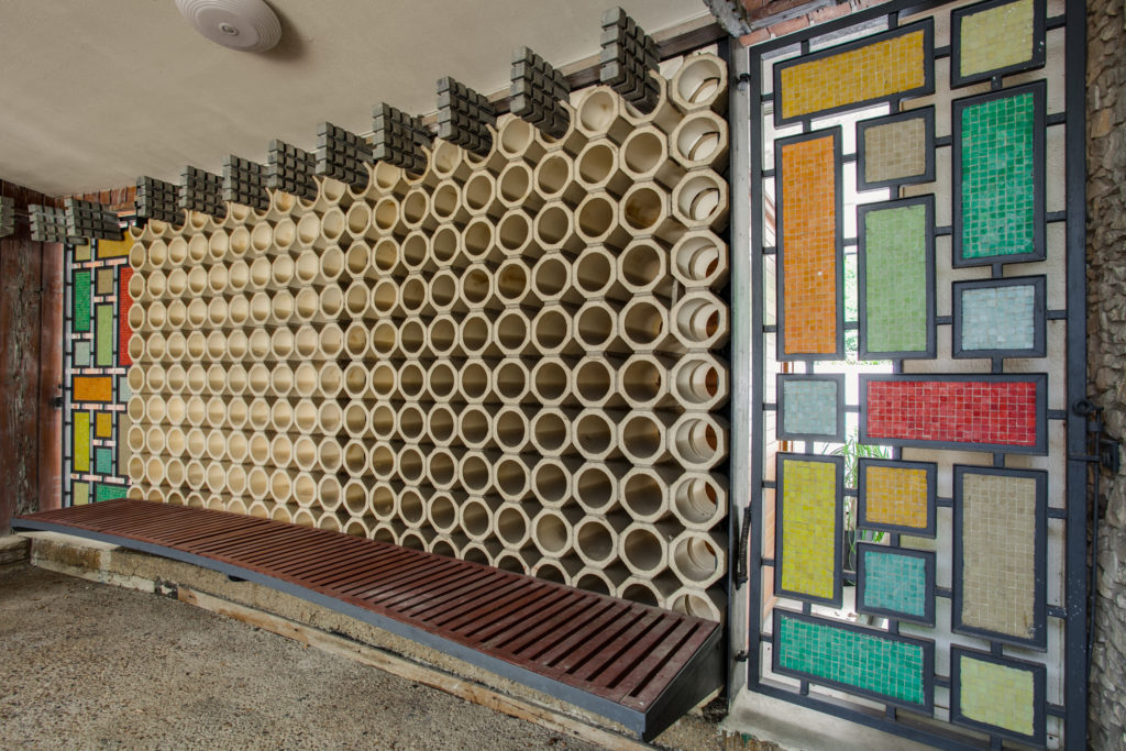 The eccentric home is full of interesting details.