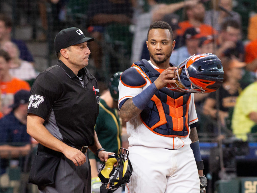 Astros catcher Martin Maldonado is making a difference. (Photo by F. Carter Smith.)