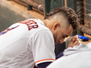 George Springer Astros head down