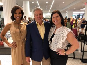 Mia Gradney, Tootsies new owner Norman Lewis, Lauren Levicki Courville at the Women of Wardrobe Summer Soirée at Tootsies in West Ave.