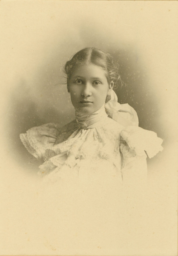 Miss Ima Hogg's formal portrait, taken at at the age 15 or 16, circa 1895. (Photo Journeay, Austin, Texas) Her father, James Hogg, was the first native born governor of Texas. 