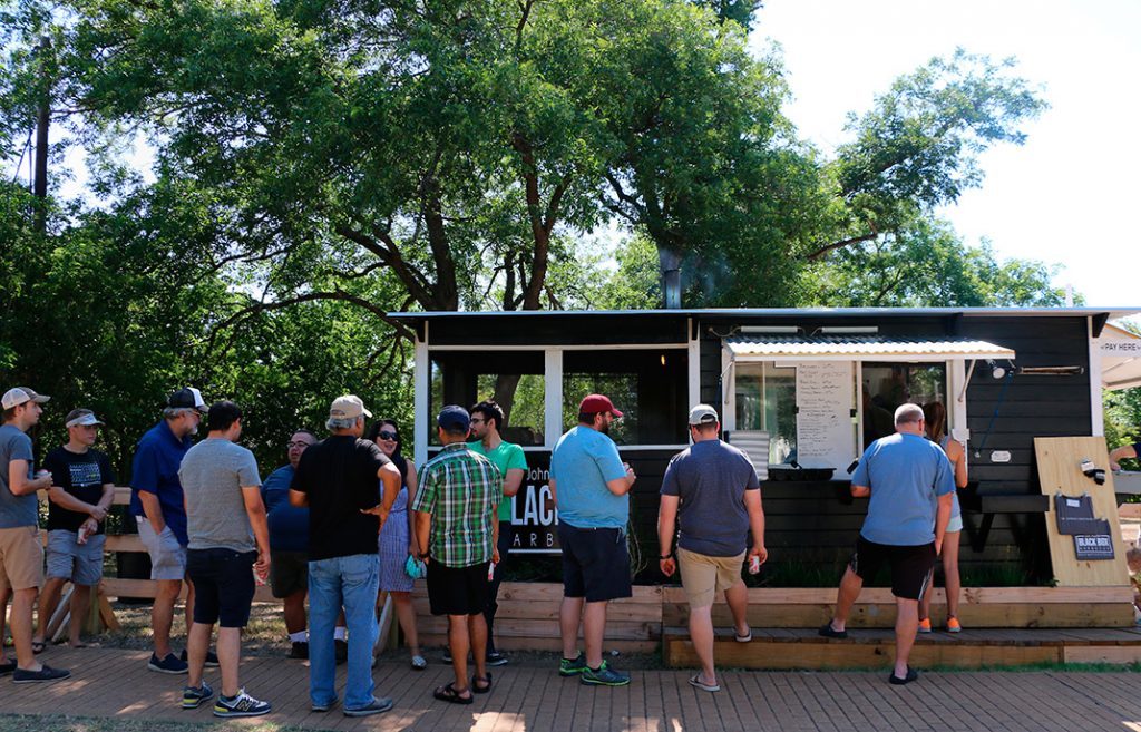 John Mueller's Black Box Barbecue brings long lines fitting of the king.