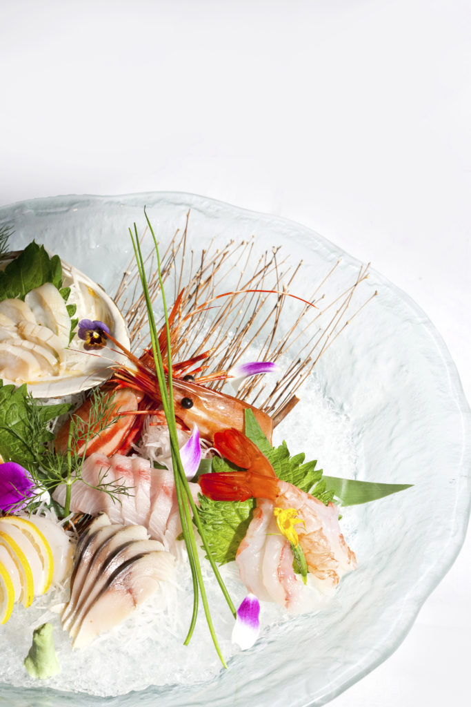 Kata Robata's Sweet Shrimp Sushi is available curbside and via delivery if you live within three miles of the near-River Oaks restaurant. (Photo by Julie Soefer)