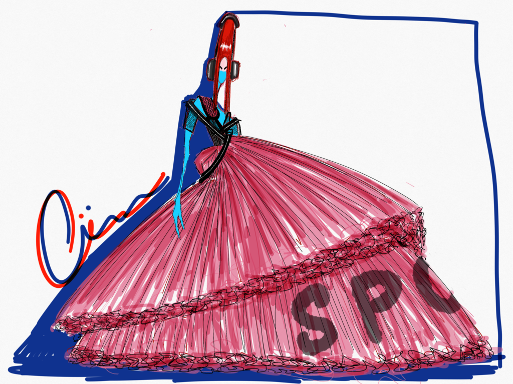 Laurence & Chico
Laurence & Chico's Spring/Summer 2019 collection is inspired by "Sports". We love the aesthetic of identical athletic wear and find the fit, silhouette, and lifestyle interesting. A large part of the collection is inspired by combining the look of athletic wear together through various techniques including deconstruction, draping, and repurposing elements to create something new. This allows for multiple ways to style and wear each individual piece.

The original illustrations from Laurence this season incorporates jellyfish dumbbell, underwater creatures morphed into a treadmill, fish ropes, and yoga balls among others. Chico takes the illustration elements and prints together and combine them with his hand-woven technique using athletic wear materials to create a collection that speaks to the Laurence & Chico whimsical world.